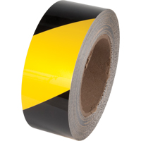 Ruban de marquage pour plancher Tuff Mark, 4" x 100', Polyester, Noir et jaune Sidevic Inc.