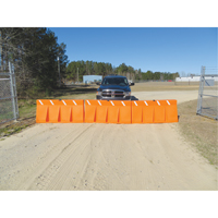 Traffic Barriers, Water-Filled, 62.25" L x 24" H, Orange Sidevic Inc.