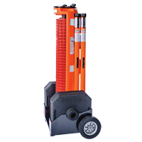 Wheeled Barrier, 50' L, Plastic, Orange Sidevic Inc.