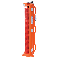 Wheeled Barrier, 50' L, Plastic, Orange Sidevic Inc.