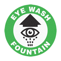 Panneau de signalisation au sol  Eye Wash Fountain , Adh&eacute;sif, Anglais avec pictogramme Sidevic Inc.