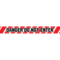 Rubans pour barricades, Anglais, 3" la x 1000' lo, 2 mils, Noir/rouge Sidevic Inc.