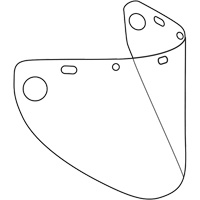 Dynamic Die Cut Formed Faceshield Visor, Polycarbonate, Clear Tint Sidevic Inc.