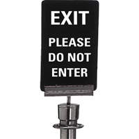 "Exit: Please Do Not Enter" Crowd Control Sign, 11" x 7", Plastic, English Sidevic Inc.