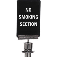 "No Smoking" Crowd Control Sign, 11" x 7", Plastic, English Sidevic Inc.
