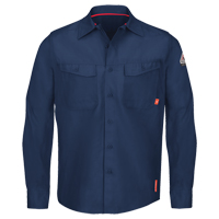 IQ Endurance&reg; Men's Work Shirts, Small, Navy Blue Sidevic Inc.