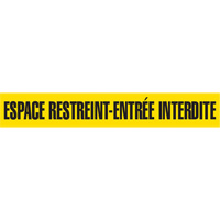 Barricade Tape, French, 3" W x 1000' L, 3 mils, Black on Yellow Sidevic Inc.