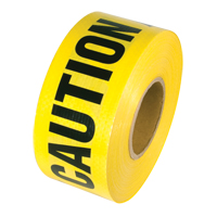 Reinforced Grade Barricade Tape, English, 3" W x 500' L, 5 mils, Black on Yellow Sidevic Inc.