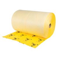 Rouleaux d'avertissement de premi&egrave;re qualit&eacute; - absorbants haute visibilit&eacute;, Lourd, 150' lo x 30" la, Absorption 57 gal. Sidevic Inc.