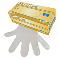 Disposable Glove, Small, Polyethylene, 1-mil, Powder-Free, Clear Sidevic Inc.