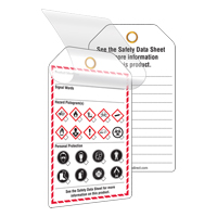 &eacute;tiquettes auto-plastifiantes pour le milieu de travail, Papier cartonn&eacute;, 3-3/8" la x 5-3/4" h, Anglais Sidevic Inc.