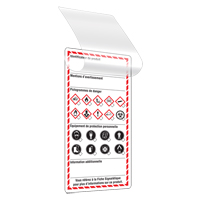 &eacute;tiquettes auto-plastifiantes pour le milieu de travail, Papier cartonn&eacute;, 3" la x 6" h, Français Sidevic Inc.