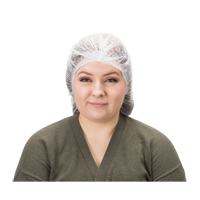 Pleated Bouffant Cap, Polypropylene, 19", White Sidevic Inc.