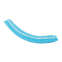 Pleated Bouffant Cap, Polypropylene, 21", Blue Sidevic Inc.