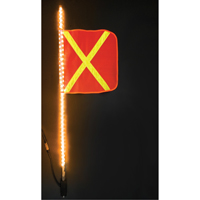 Safety Whip&reg; Heavy-Duty LED Whips, Hitch Mount, 4 High, Orange with Reflective Sidevic Inc.