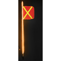 Safety Whip&reg; Heavy-Duty LED Whips, Hitch Mount, 6 High, Orange with Reflective Sidevic Inc.