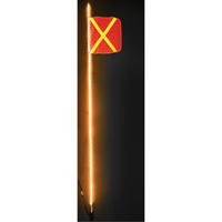 Safety Whip&reg; Heavy-Duty LED Whips, Hitch Mount, 8 High, Orange with Reflective Sidevic Inc.