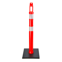 Poteau d&eacute;lin&eacute;ateur de qualit&eacute; sup&eacute;rieure, 42" h, Orange Sidevic Inc.