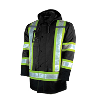 Parka de s&eacute;curit&eacute; doubl&eacute;, Noir, Grand Sidevic Inc.