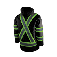 Parka de s&eacute;curit&eacute; doubl&eacute;, Noir, Grand Sidevic Inc.