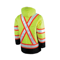 Parka de s&eacute;curit&eacute; doubl&eacute;, Jaune lime haute visibilit&eacute;, Grand Sidevic Inc.