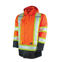 Parka de s&eacute;curit&eacute; doubl&eacute;, Orange haute visibilit&eacute;, Grand Sidevic Inc.