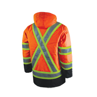 Parka de s&eacute;curit&eacute; doubl&eacute;, Orange haute visibilit&eacute;, Grand Sidevic Inc.
