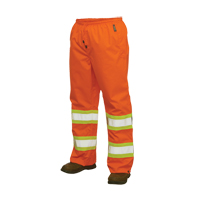 Pantalons imperm&eacute;ables de s&eacute;curit&eacute; 300 deniers, Polyester, Grand, Orange haute visibilit&eacute; Sidevic Inc.