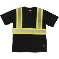 T-shirt de s&eacute;curit&eacute; avec poche &agrave; manches courtes, Polyester, Grand, Noir Sidevic Inc.
