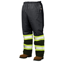 Pantalons &agrave; enfiler de s&eacute;curit&eacute; doubl&eacute;s, Polyester, Grand, Noir Sidevic Inc.