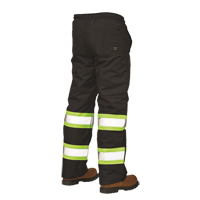 Pantalons &agrave; enfiler de s&eacute;curit&eacute; doubl&eacute;s, Polyester, Grand, Noir Sidevic Inc.