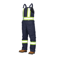 Salopettes de s&eacute;curit&eacute; doubl&eacute;e en canevas, Coton, Grand, Bleu marine Sidevic Inc.
