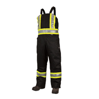 Salopettes de s&eacute;curit&eacute; doubl&eacute;e, Polyester/Polyur&eacute;thane, Grand, Noir Sidevic Inc.