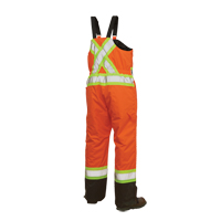 Salopettes de s&eacute;curit&eacute; doubl&eacute;e, Polyester/Polyur&eacute;thane, Grand, Orange haute visibilit&eacute; Sidevic Inc.