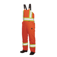 Salopettes de s&eacute;curit&eacute; doubl&eacute;e, Polyester/Polyur&eacute;thane, Grand, Orange haute visibilit&eacute; Sidevic Inc.