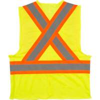 Traffic Safety Vest, High Visibility Lime-Yellow, Medium, Polyester Sidevic Inc.