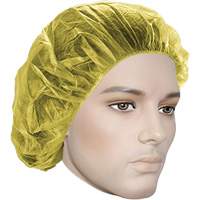Bouffant Caps, Polypropylene, 24", Yellow Sidevic Inc.