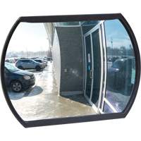 Miroir convexe rectangulaire/rond avec support, 12" h x 18" la, Int&eacute;rieur/Ext&eacute;rieur Sidevic Inc.