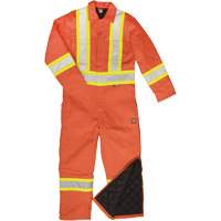 Combinaison en toile avec bandes r&eacute;fl&eacute;chissantes, Petit, Orange Sidevic Inc.