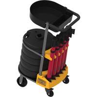 PLUS Barrier Post Cart Kit with Tray, 75' L, Metal, Red Sidevic Inc.
