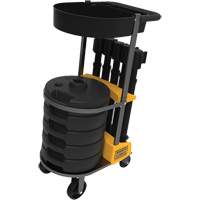 PLUS Barrier Post Cart Kit with Tray, 75' L, Metal, Black Sidevic Inc.