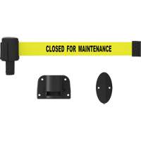 PLUS Wall Mount Barrier System, Plastic, Screw Mount, 15', Yellow Tape Sidevic Inc.