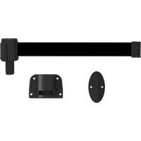 PLUS Wall Mount Barrier System, Plastic, Screw Mount, 15', Black Tape Sidevic Inc.