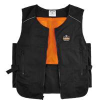 Chill-Its&reg; 6260 Lightweight Phase Change Cooling Vest with Packs, Small/Medium, Black Sidevic Inc.