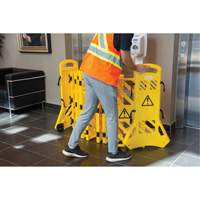 Barri&egrave;re mobile portative, 40" h x 13' lo, Jaune Sidevic Inc.