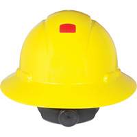 Casque de s&eacute;curit&eacute; &agrave; bordure compl&egrave;te avec capteur Uvicator, Suspension Rochet Sidevic Inc.