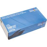 Puncture-Resistant Medical-Grade Disposable Gloves, Large, Nitrile, 5-mil, Powder-Free, Black, Class 2 Sidevic Inc.