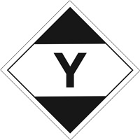 "Y" Limited Quantity Air Shipping Labels, 4" L x 4" W, Black on White Sidevic Inc.