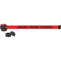 Wall Mount Barrier, Plastic, Magnetic Mount, 30', Red Tape Sidevic Inc.