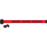 Wall Mount Barrier, Plastic, Magnetic Mount, 7', Red Tape Sidevic Inc.